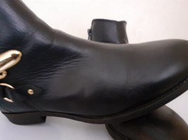 Ladies Casual Black Low Heel Chelsea Smart Zip Ankle Boots  Sz 7 - £4.71 GBP