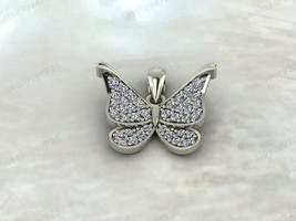 Butterfly 925 Silver Diamond Stone Handmade Birthday Gift Pendant Necklace - £51.41 GBP