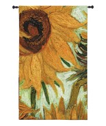 31x55 FLOWERS OF THE SUN Sunflower Floral Van Gogh Tapestry Wall Hanging - £116.29 GBP