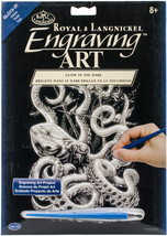 Glow In The Dark Foil Engraving Art Kit 8&quot;X10&quot;-Octopus - $270.86 MXN