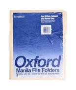 Esselte Pendaflex Oxford Manila File Folders, Letter Size, 1/3-Cut Tab 4... - $6.95