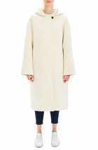 NWT Theory Clean Duffle Hooded Wool Coat Ecru M $995 - £203.83 GBP