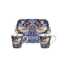 Morris &amp; Co for Pimpernel Strawberry Thief Mug and Tray Set, Blue  - $46.00