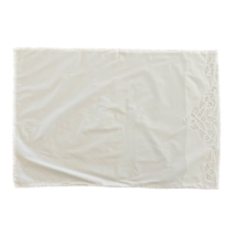 Vintage Battenberg Lace Cotton Set Of Two Standard Pillowcases - £12.64 GBP