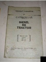 Caterpillar Cat Diesel D6 Tractor Operators Instructions Manual - £14.86 GBP