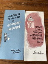 Automobile insurance rates vintage pamphlets - $365.13 MXN
