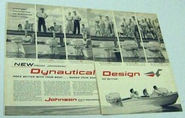 1958 Print Ad Johnson Outboard Motors 6 Models Shown Family on Dock - $17.79