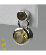 Orecchini A Goccia In Vetro Giallo In Argento Sterling Con Chiusure A Fa... - $2,517.40 MXN