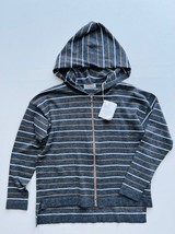 Brunello Cucinelli Kids Cashmere Blend Striped Hoodie Zip Grey ( 8 ) - $366.27