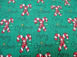 Fabric Christmas Red Rooster &quot;Hope &amp; Joy&quot; Santa Noel Candy Canes 5 pieces $5.50  - £4.38 GBP