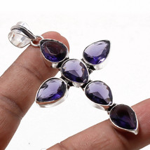 African Amethyst Pear Shape Handmade Christmas Gift Pendant Jewelry 3.20&quot; SA 296 - £3.66 GBP