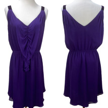 Rebecca Taylor Silk Purple Layered Sleeveless Short Dress Slip Mini Sheath - $29.99