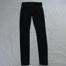 Express 00 Mid Rise Ankle Legging Black Stretch Denim Jeans - £10.30 GBP