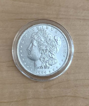 1884-O Morgan .90 Silver Dollar Uncirculated in Sealed Capsule - £54.53 GBP