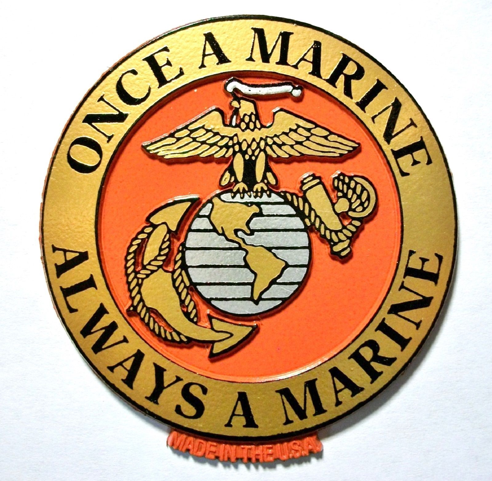ONCE A MARINE ALWAYS A MARINE USMC PATCH LOGO SEMPER FI BRAND NEW 3 IRON-ON
