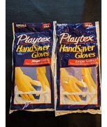 Lot of 2 Playtex Handsaver Gloves Yellow Small USA 1997 NEW - €28,89 EUR
