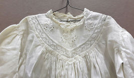 Antique Vintage Baby Christening Gown Dress w/ Matching Slip image 3