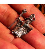 Excellent crafted magic Charm Druid Pendant Wizard with Wand - Sterling ... - £30.67 GBP