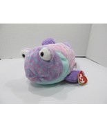 Vtg 2003 TY Pluffies GOOGLY Purple Fish 9&quot; Plush Stuffed Animal Soft Lov... - £12.64 GBP