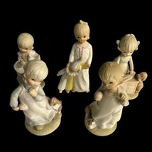 Vtg Lefton LOT Of 5 The Christopher Collection Boys Girls With Dogs Animals - $37.61