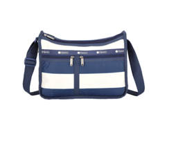 LeSportsac Classic Rugby Deluxe Everyday Crossbody Bag, Navy &amp; White Stripes - £78.84 GBP