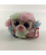 Ty Puffies Rainbow Poodle Puppy Dog 3&quot; Plush Bean Bag Stuffed Toy 2021 w... - $18.88 CAD