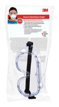 3M Chemical Splash Goggles Clear Lens Clear Frame - $9.95