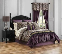 Hotel Collection 12-Piece Bed-In-A-Bag Dresden Queen Size 100% Polyester... - $170.99