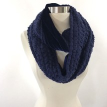 Apt 9 Loop Infinity Womens Neck Scarf Navy Blue Soft Velour Lined NEW - £12.51 GBP