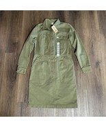 Duluth Trading Co  Womens XS Makers Studio Dress Olive Green Pockets Lon... - $68.99 CAD