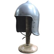 Medieval Monarch Knight Crown Steel  Helmet Armor With Chin Strap &amp; Buckle - $69.29