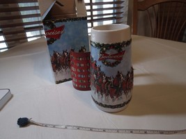 Budweiser RARE a Holiday tradition Stein 2009 mug Christmas CS699 Box NOS beer - £17.68 GBP