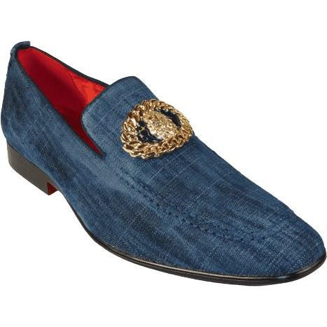 Mens AFTER MIDNIGHT Casual Comfort shoes Lion Ornament Denim 6911 Blue - $59.99