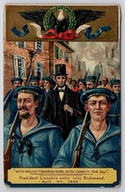 President Lincoln Entry into Richmond April 1865 Patriotic 1911 Postcard C23 - £4.75 GBP