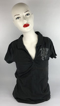 Official Manchester United Fashion Ruched Polo Shirt Women Size 10 - Very Rare - £23.69 GBP