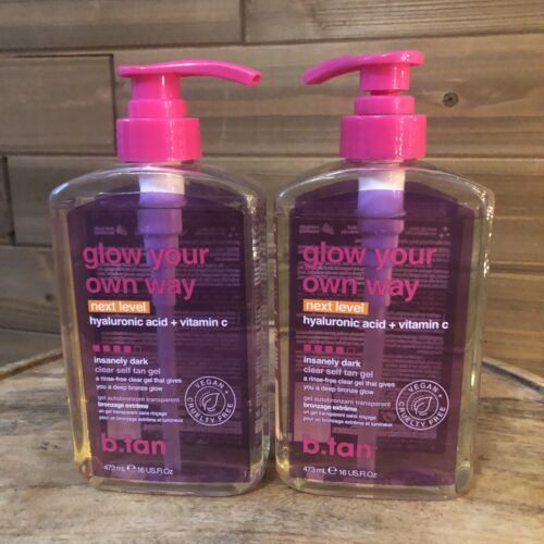 (2) b.tan Glow Your Own Way Next Level Insanely Dark Clear Self Tan Gel,... - $29.95