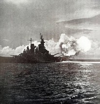 16 Inch Rockets Battleship Missouri Strike 1945 WW2 Photo Print Military... - $731.52 MXN