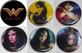 DC&#39;s Wonder Woman Movie Metal Button Assortment of 6 Ata-Boy YOU CHOOSE ... - £1.55 GBP