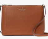 Kate Spade Leila Crossbody Bag Brown Pebbled Leather Purse KG464 NWT $29... - £71.43 GBP