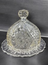 Vintage EAPG Domed Butter Dish 6&quot; Pressed Glass - $24.75