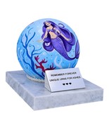 Hand painted cremation urn with a little siren A Little Mermaid child ur... - £259.10 GBP