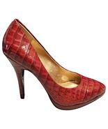 BCBG Generation Womens Tinas Pumps Size 7.5B Red Snakeskin Comfort Stile... - $27.75 CAD