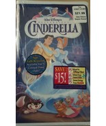 CINDERELLA MASTERPIECE NEW SEALED #5265 WALT DISNEY SEALS ON BOX VHS - €64,11 EUR