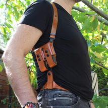 Fits SR 1911 Ruger 45 ACP 9/45 With Rail 4.25”BBL Leather Shoulder Holster #7391 image 5