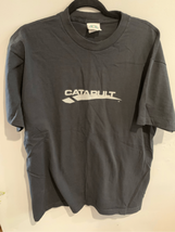 Large Vintage LA GEAR Tshirt- CATAPULT -Black Cotton S/S Single Stitch E... - $8.79