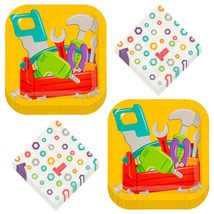 Little Handyman Tools Party Paper Dinner Plates and Beverage Napkins (16 Plates  - £12.19 GBP