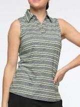 Nwt Ladies Belyn Key Sunset Stripe Cutaway Sleeveless Golf Shirt Xs S M &amp; L - £35.39 GBP