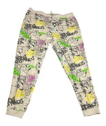 disney parks unisex gray drawstring sweatpants joggers donald duck graff... - $38.95