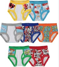 Disney &quot;Pixar&quot; Toddler Boys&#39; Size 4T Briefs, 100% Cotton, Pack of 7, 100... - $18.95