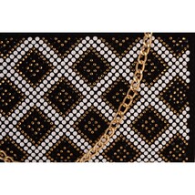 The Nampula Black Glitter Suede Leather Small Clutch image 3